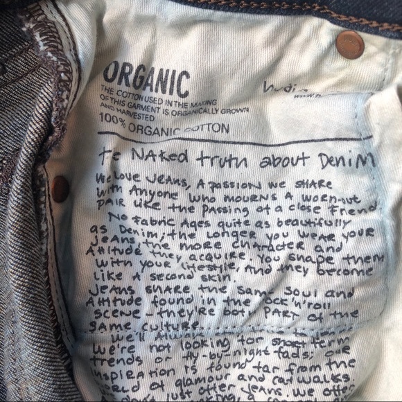 Nudie Jeans Dark Wash Lin Dry Steel Skinny Jeans Size 25 - Picture 7 of 12